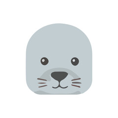 Obraz premium Cute Seal Face Icon