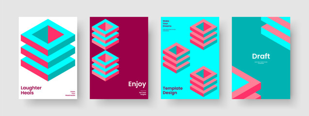 Fototapeta premium Geometric Book Cover Design. Isolated Background Template. Abstract Report Layout. Business Presentation. Brochure. Poster. Flyer. Banner. Magazine. Journal. Portfolio. Newsletter. Brand Identity