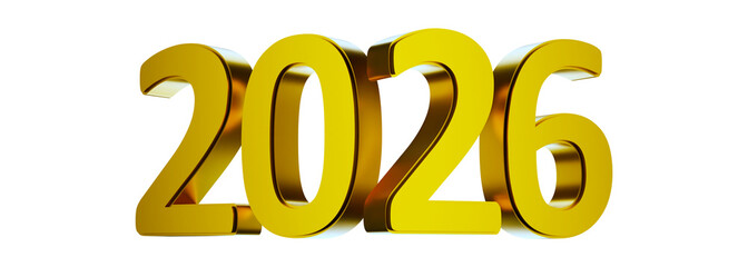 Golden 2026: A luminous golden figure of the year 2026 stands out, representing future.  © Iqra Hayaat