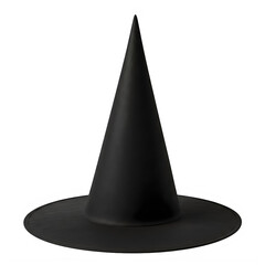 Fototapeta premium A black witch hat with a pointed top