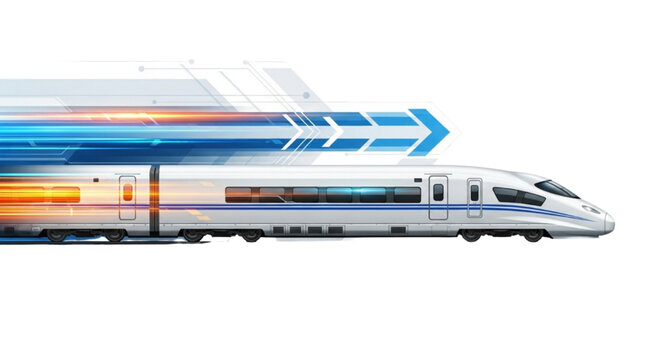 Modern High-Speed Train Illustrating Rapid Movement and Advanced Transportation Technology