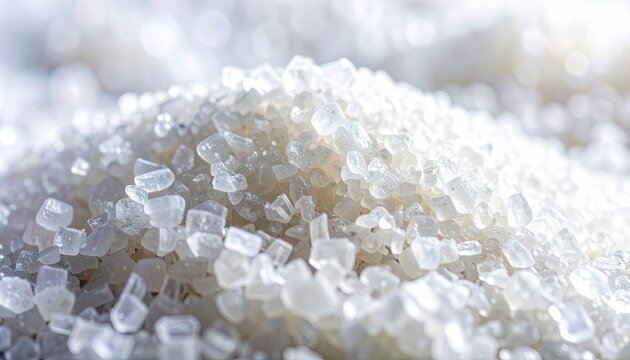 Pile of Raw Crystals Close Up for Texture and Background Conceptual Health and Wellness Imagery.