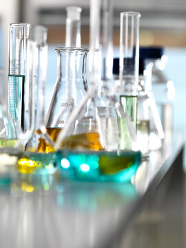 Chemical Research, A range of chemical formulas being developed in the laboratory for research into new products