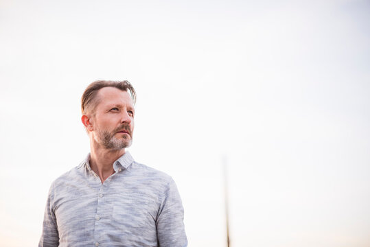 Portrait of mature man looking at distance