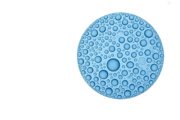 Blue Water Droplets Pattern isolated on a transparent background