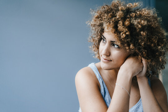 Portrait of a daydreaming woman