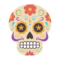 Obraz premium Vector graphic icon for sugar skull