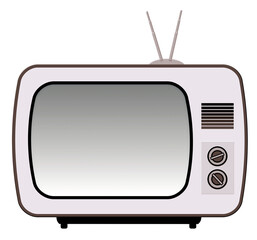 Obraz premium clipart télévision vintage, PNG fond transparent.