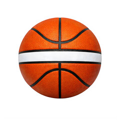 Fototapeta premium Classic basketball with red, white, and orange color scheme