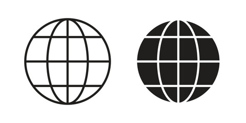 Obraz premium World icon vector isolated on white background. Simple icon set.
