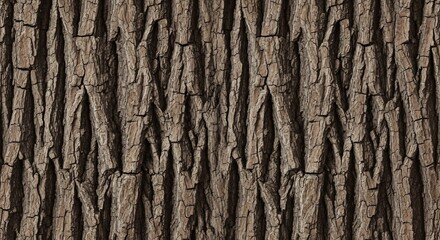 Obraz premium Detailed Close-up Texture of Rough Tree Bark Pattern.
