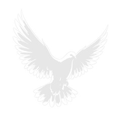 Obraz premium A gray silhouette of a flying bird.