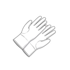 Obraz premium A pair of white protective gloves.