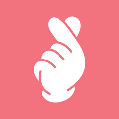 Obraz premium 指ハートのアイコン