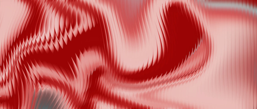 Abstract Red Liquid Glass Waves Background | Futuristic Distorted Chrome Texture | Creative Webpage Header and Graphic Design Backdrop