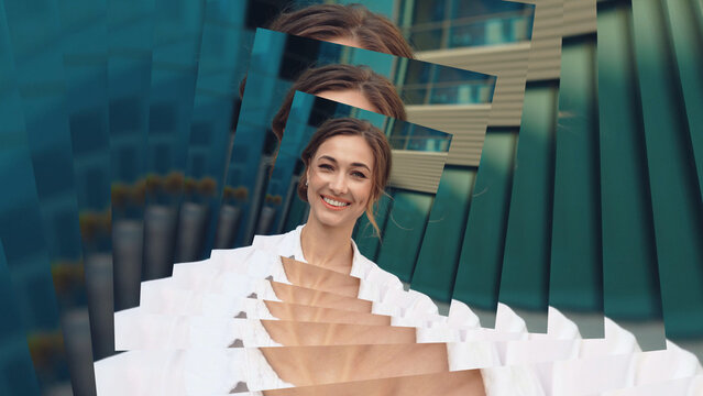 Waving Displays HD 22 &ndash; Dynamic Curved Screen Animation, Flexible Digital Panels Motion, Modern Abstract Presentation for Technology, Branding and Media Showcase