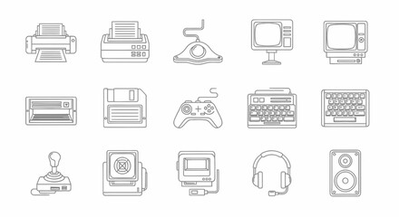 Fototapeta premium Collection of various gaming devices.
