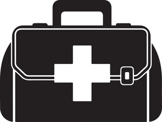 Obraz premium Vector medical first aid kit icon isolated PNG with Transparent Background