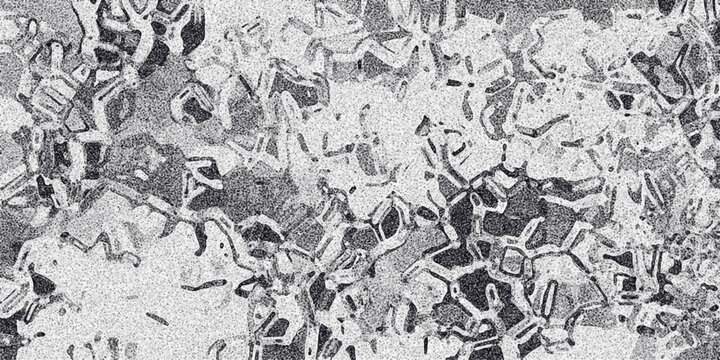 Complex monochrome textured background with intricate crystalline or cellular patterns and a grainy effect creating a detailed abstract surface for design