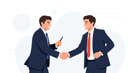 Fototapeta premium Businessmen shaking hands, agreement, partnership, success, teamwork, corporate meeting, handshake
