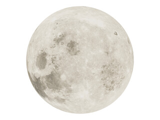 Obraz premium Realistic bright moon disk at night. Suitable for night sky designs, moon surface, mystical and astronomy backgrounds.
