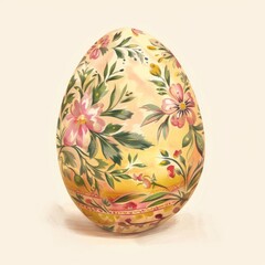 Illustration of easter egg hand-painted celebration decorative.