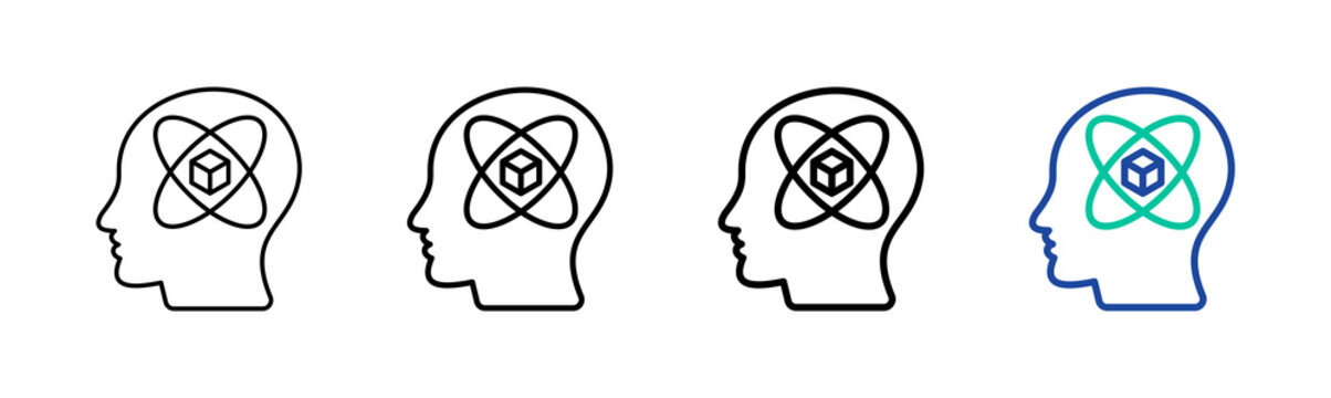 Spatial Intelligence Icon Collection Different Style Outline