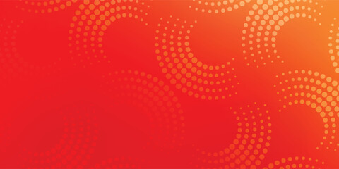 Abstract background with vibrant orange and red radial halftone dots