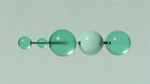Molecular structure illustration of a linear compound with four atoms connected by bonds