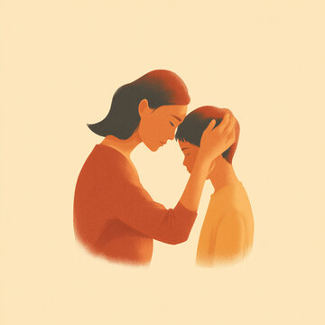 Parent and Child Emotional Connection Illustration