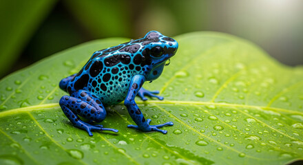 Obraz premium frog in the grass leaf