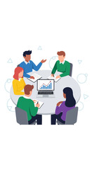 Group of People Discussing Around Laptop.