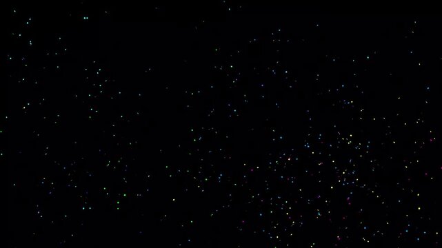 Colorful 3D Confetti Explosion with Alpha Channel - Realistic Party Popper Blast for Compositing, 4K ProRes 4444