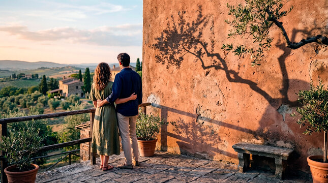 The couple's last evening before the wedding