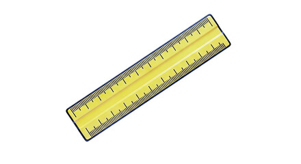 Yellow Metal Ruler with Black Markings