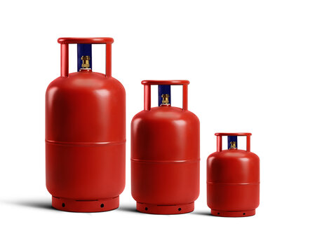 Gas cylinders Isolated with white background