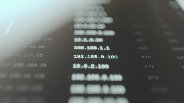 List of IP addresses and network protocol names