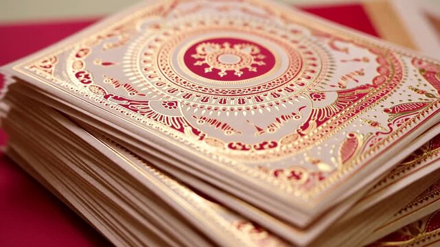 Extravagant Cards With Detailed Designs. Premium Ceremonial Invitations Adorned With Complex Artwork