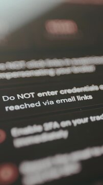 Message about potential phishing scams impersonating your broker