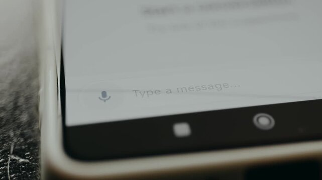 A text input area with the placeholder text Type a message