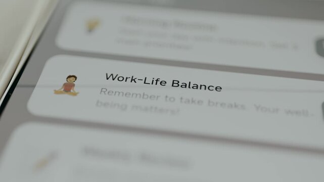 Work Life Balance tips from a productivity application