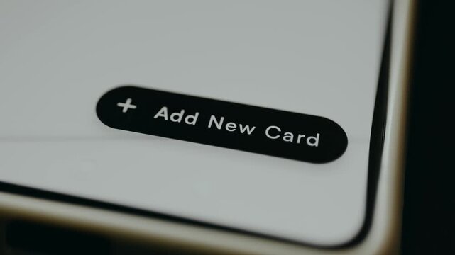 Person taps the option labeled Add New Card from a digital wallet application