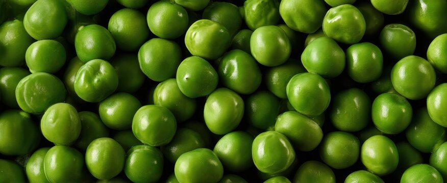 The Green Peas Closeup Background For Fresh Healthy Vegetable and Culinary Concept