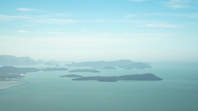 Serene timelapse view from Langkawi Sky Bridge in Malaysia