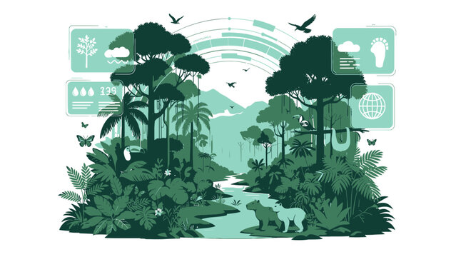 Lush Green Jungle Ecosystem Concept