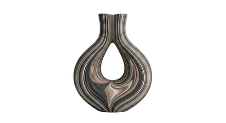 Obraz premium Modern Abstract Sculptural Vase with Flowing Lines