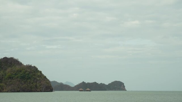 Timelapse of Tanjung Rhu Beach island at Langkawi, serene nature scene