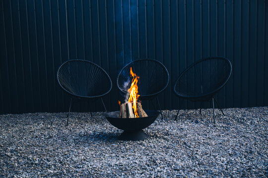 burning candle on the table