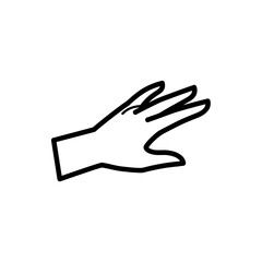 Fototapeta premium Outlined Hand Gesture Pointing Right vector illustration