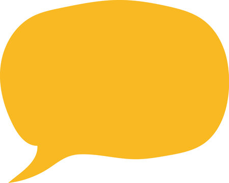 Yellow speech bubble icon for communication